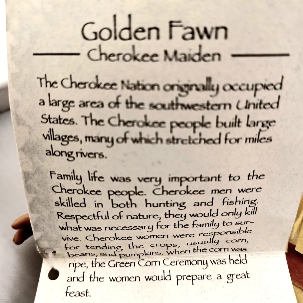 Goldrn Fawn Cherokee Maiden Native American-Inspired Doll with Fringe Outfit - Picture 4 of 13